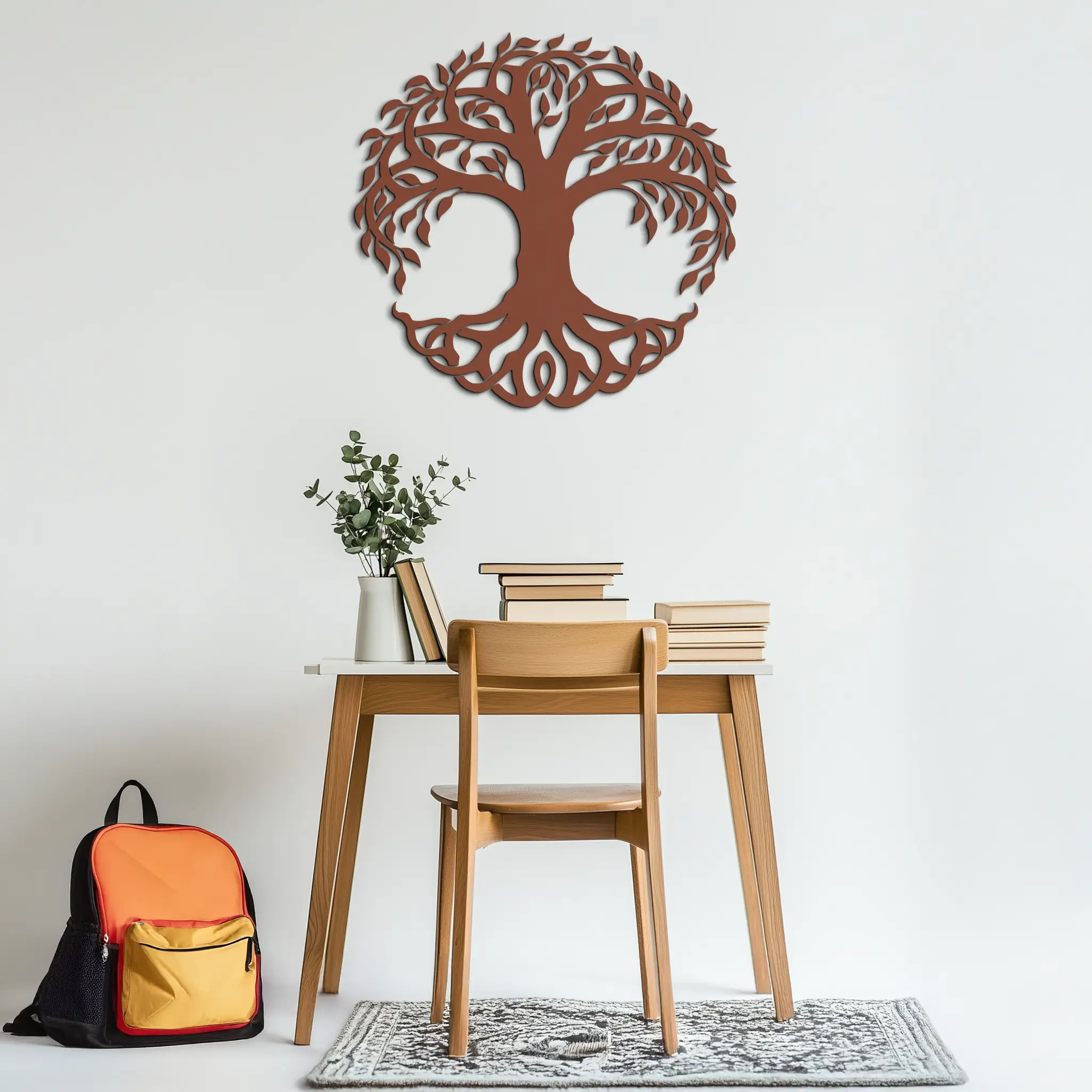 Tree of Life Metal Wall Art – Round Nature-Inspired Decor - KAF220