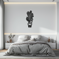 Cactus Metal Wall Art - Modern Geometric Desert Decor - KAF224