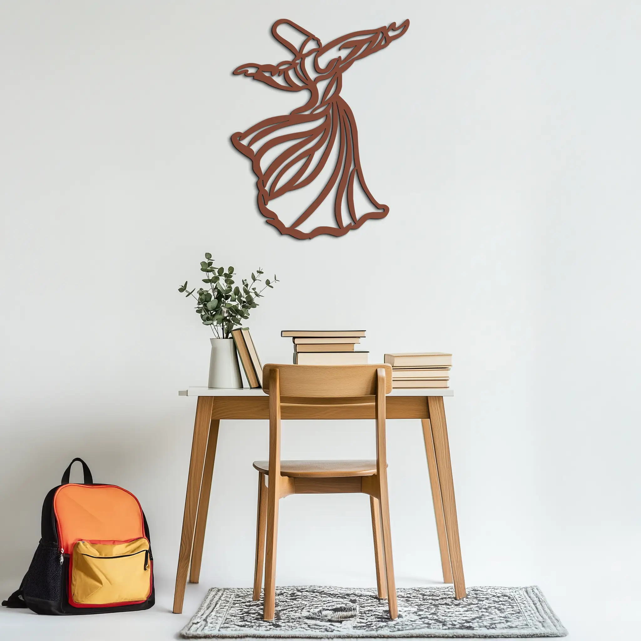 Semazen Metal Wall Art - Whirling Dervish Sufi Decor - KAF226