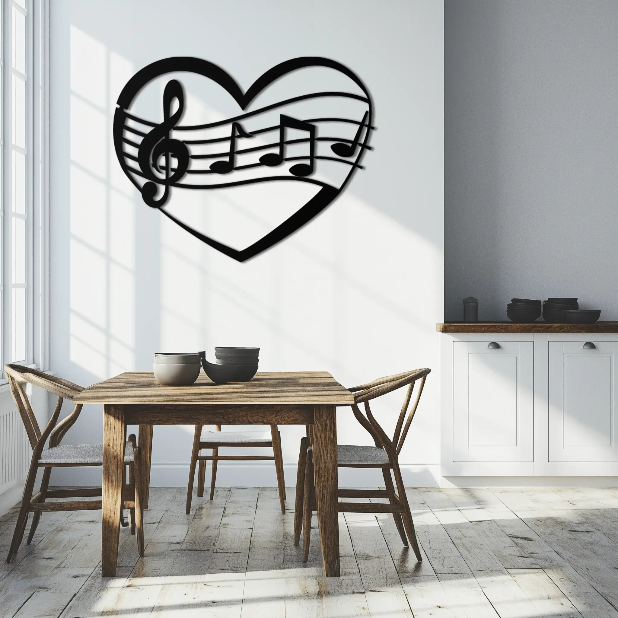Musical Heart Metal Wall Art - Music Lover’s Home Decor- KAF256