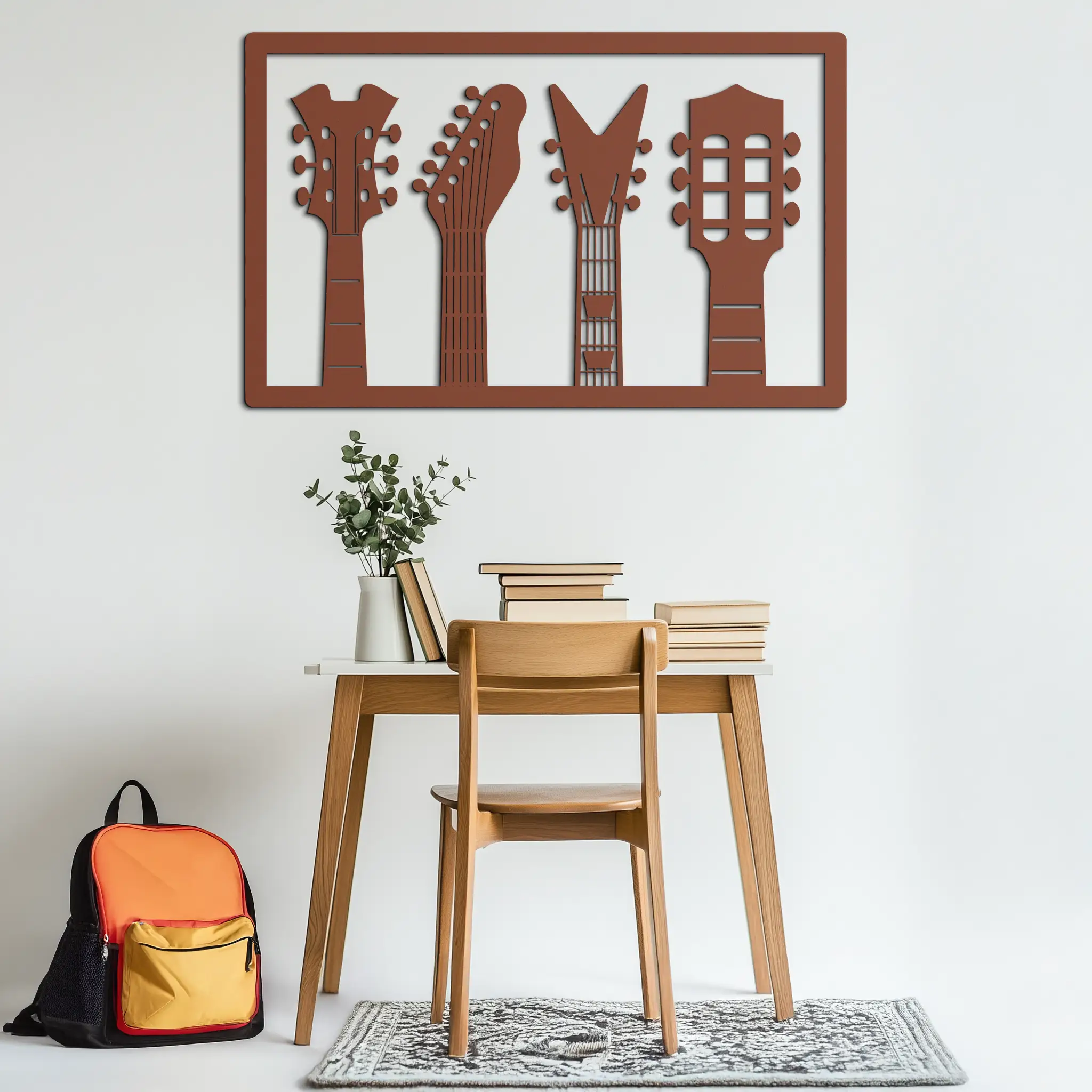 Guitar Neck Metal Wall Art - Modern Music Lover’s Decor- KAF258