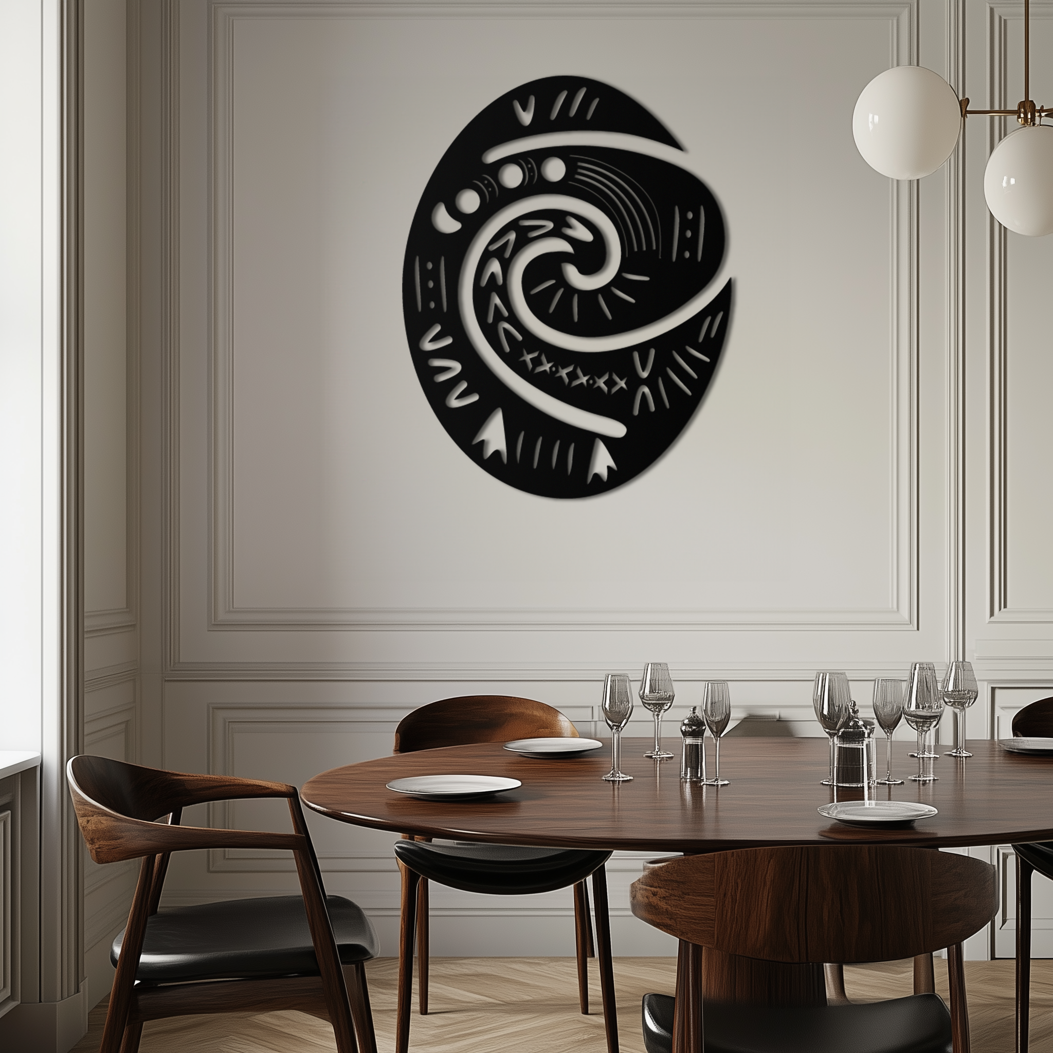 Te Fiti’s Heart  Metal Wall Art – Polynesian Spiral Symbol Decor for Home- KAF406