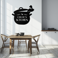 Cute Smiling Cooking Pot Metal Wall Art – Playful Kitchen Steel Decor with Heart Steam for Home and Café Interiors- KAF420