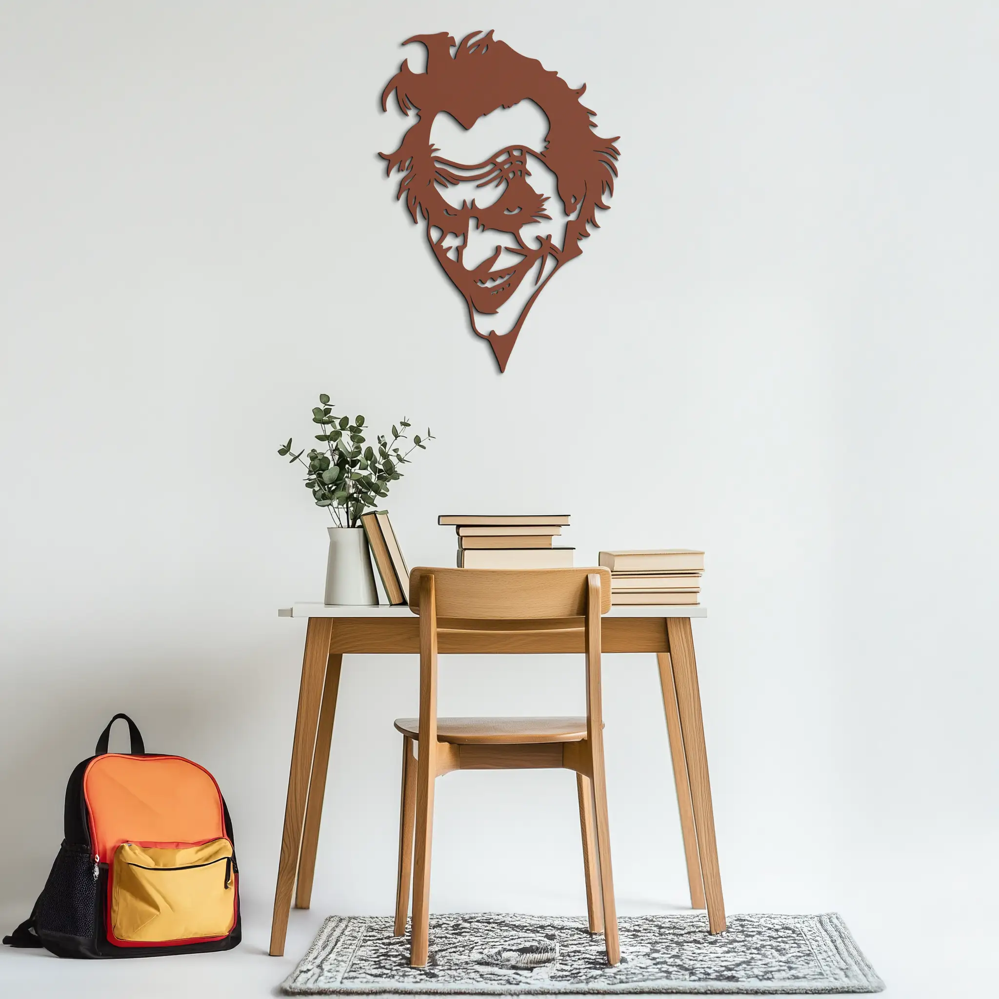 Joker Metal Wall Art - Iconic Villain Steel Silhouette for Bold Interiors - KAF469