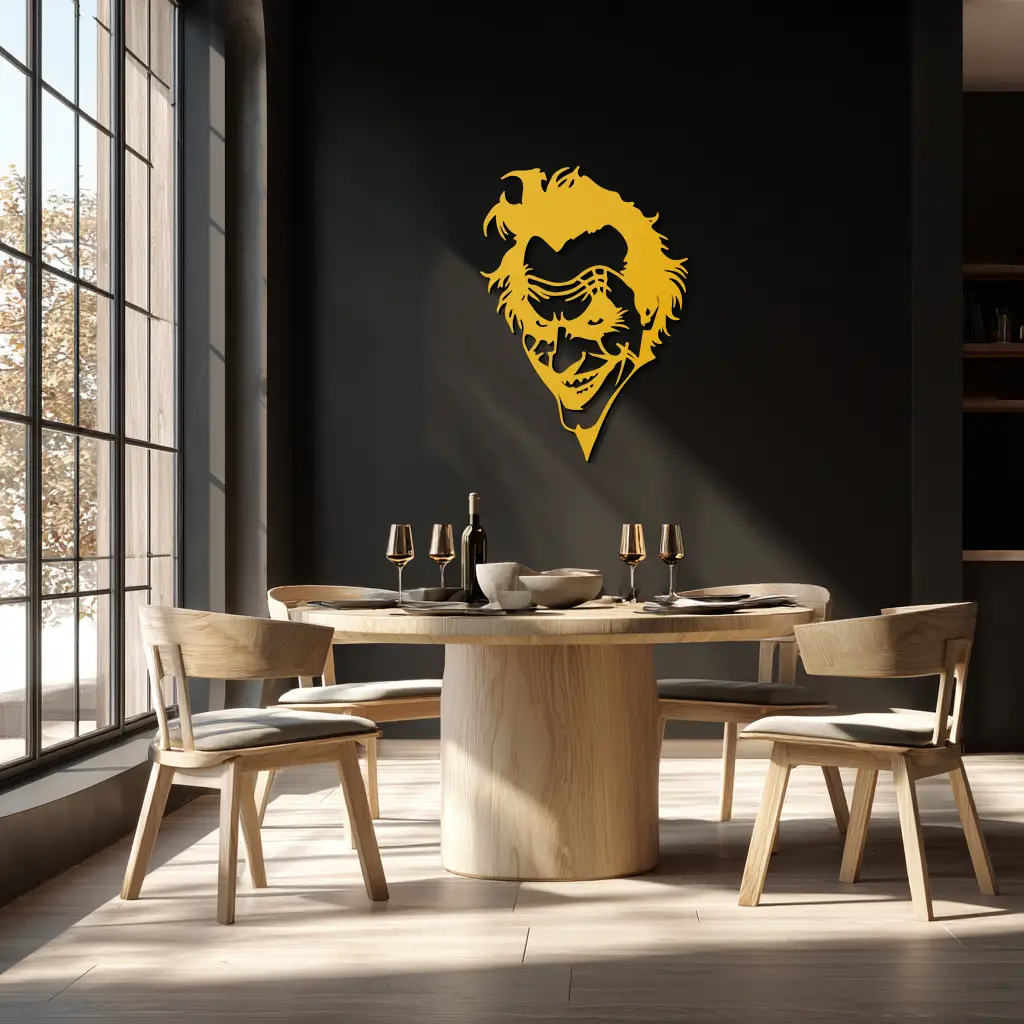 Joker Metal Wall Art - Iconic Villain Steel Silhouette for Bold Interiors - KAF469