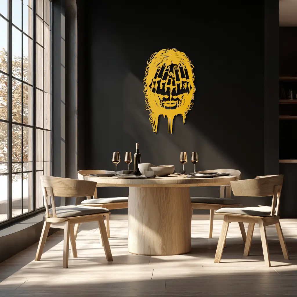 Schizophrenia Metal Wall Art - Dual Expression Steel Silhouette Decor- KAF473