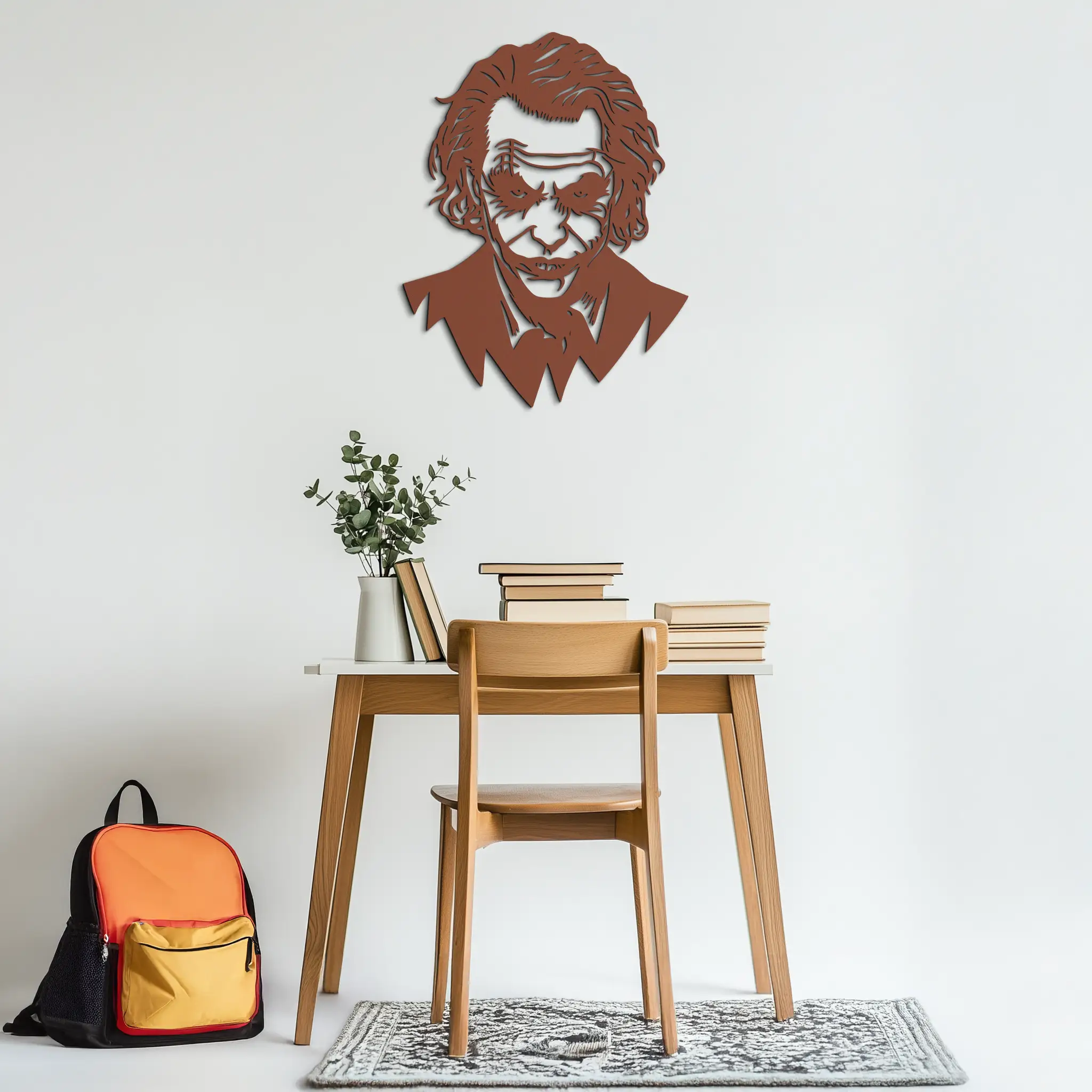 Joker Metal Wall Art - Iconic Villain Steel Silhouette for Bold Interiors- KAF474
