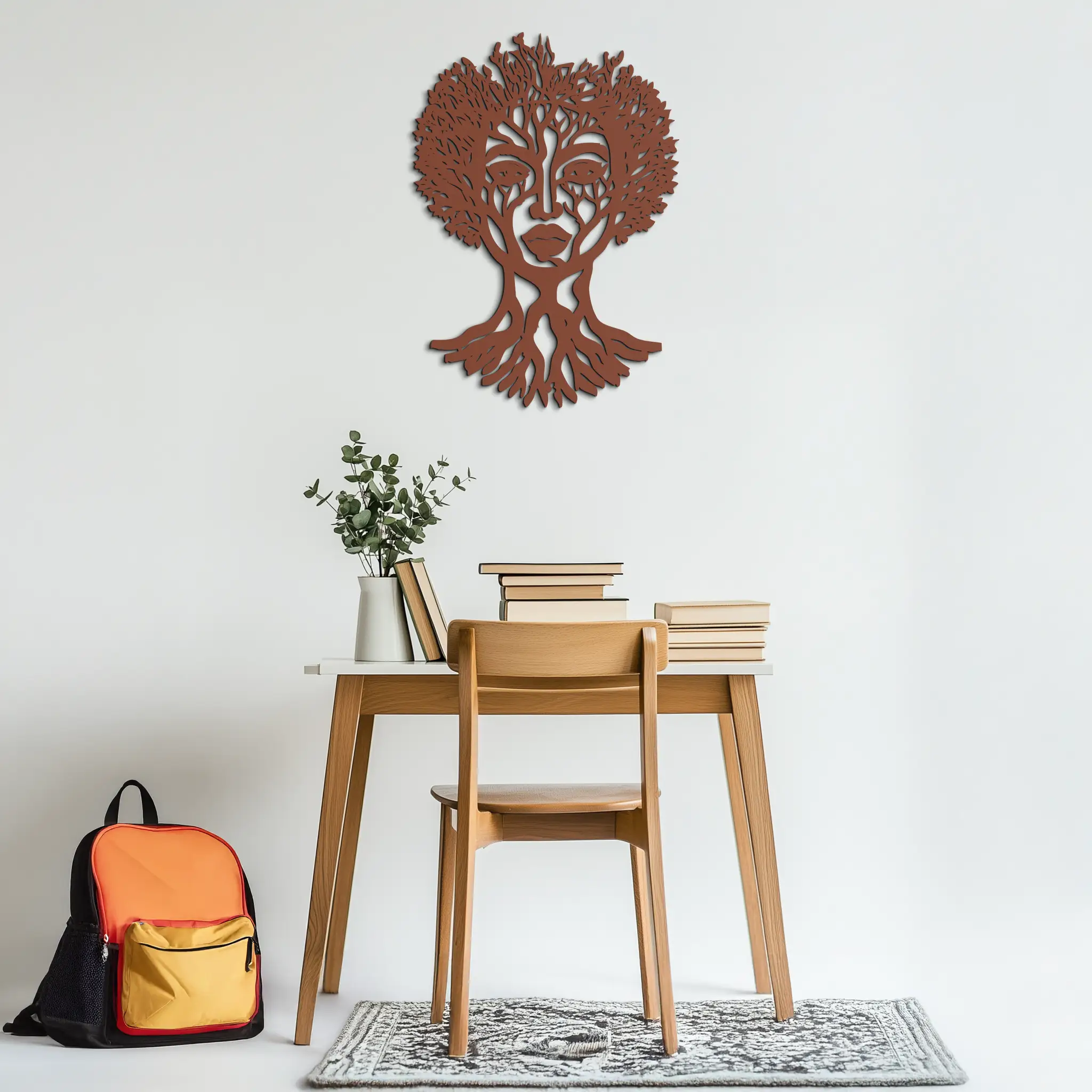 Monstera Leaf Trio Metal Wall Art – Modern Botanical Black Wall Decor- KAF554