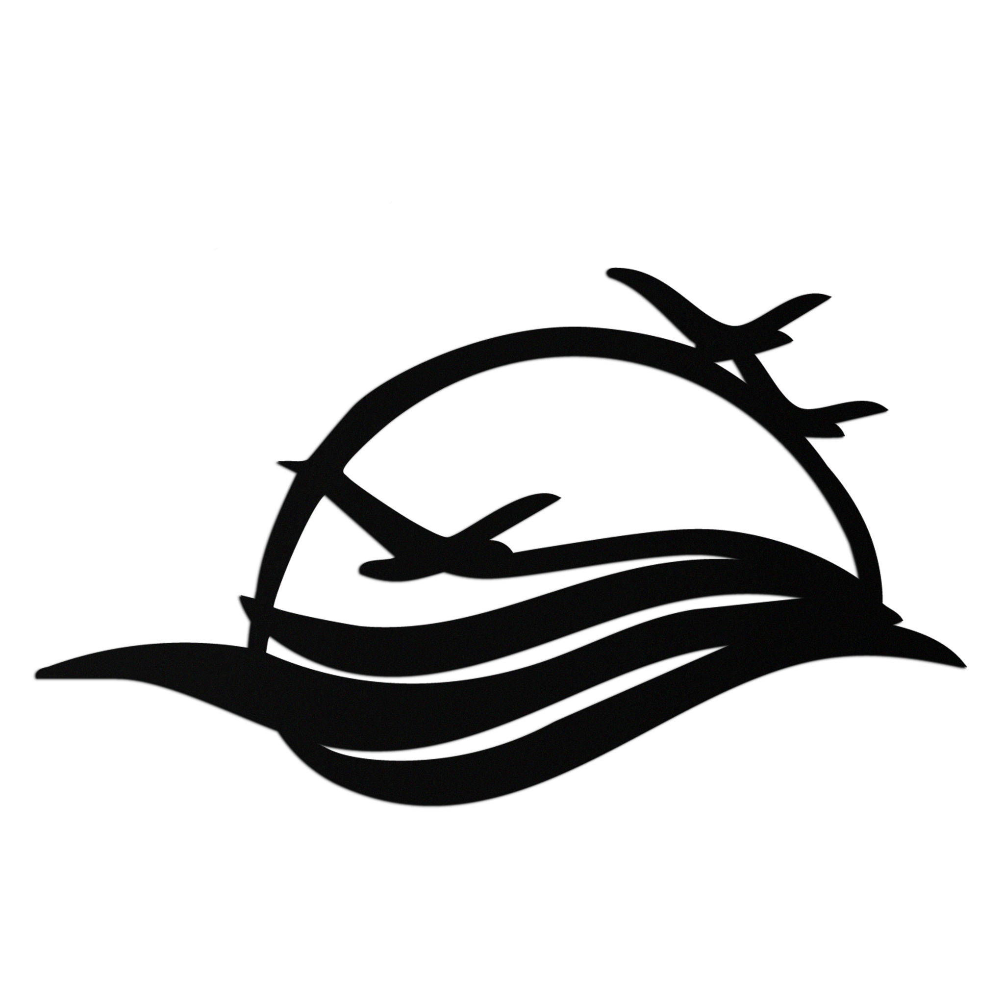 Flying Birds Over Sunset Metal Wall Art – Modern Nature-Inspired Silhouette Decor - KAF644