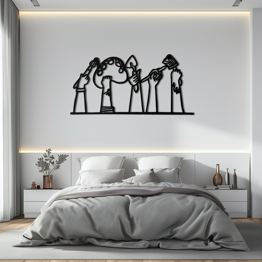 Paint Brushes Metal Wall Art – Creative Studio Decor for Artists and Art Lovers- KAF652