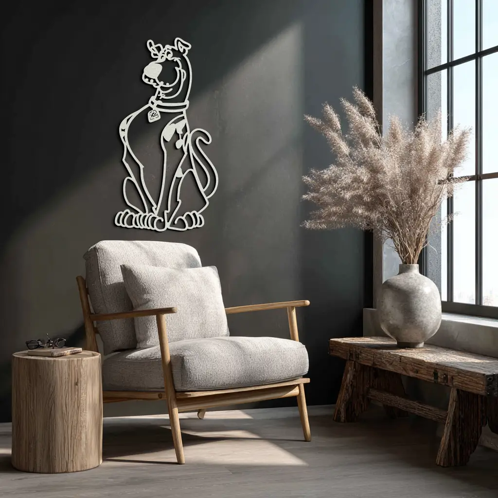 Scooby-Doo Metal Wall Art – Iconic Cartoon Character Silhouette for Fans- KAF657