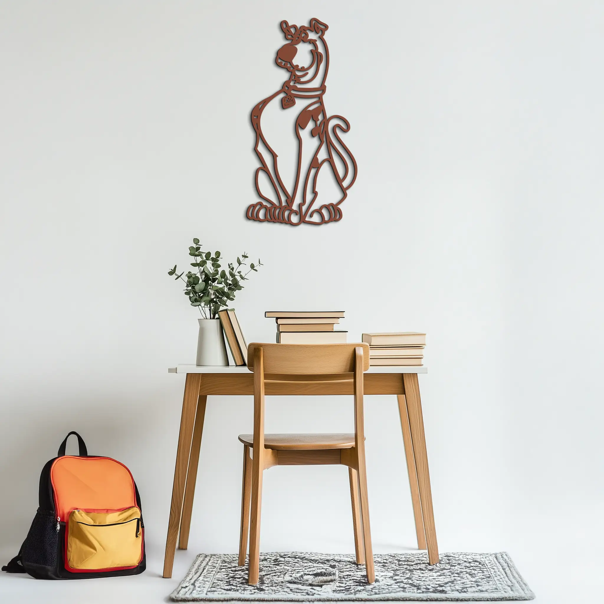 Scooby-Doo Metal Wall Art – Iconic Cartoon Character Silhouette for Fans- KAF657