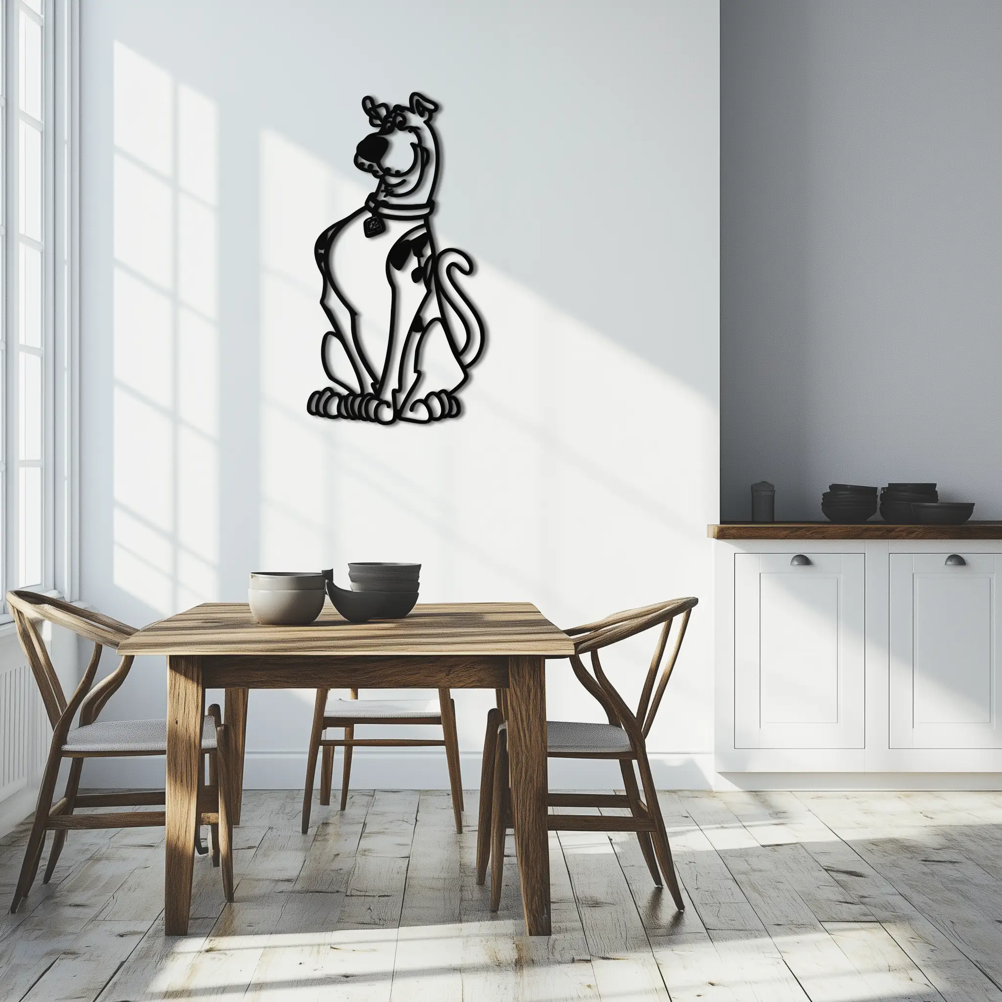 Scooby-Doo Metal Wall Art – Iconic Cartoon Character Silhouette for Fans- KAF657