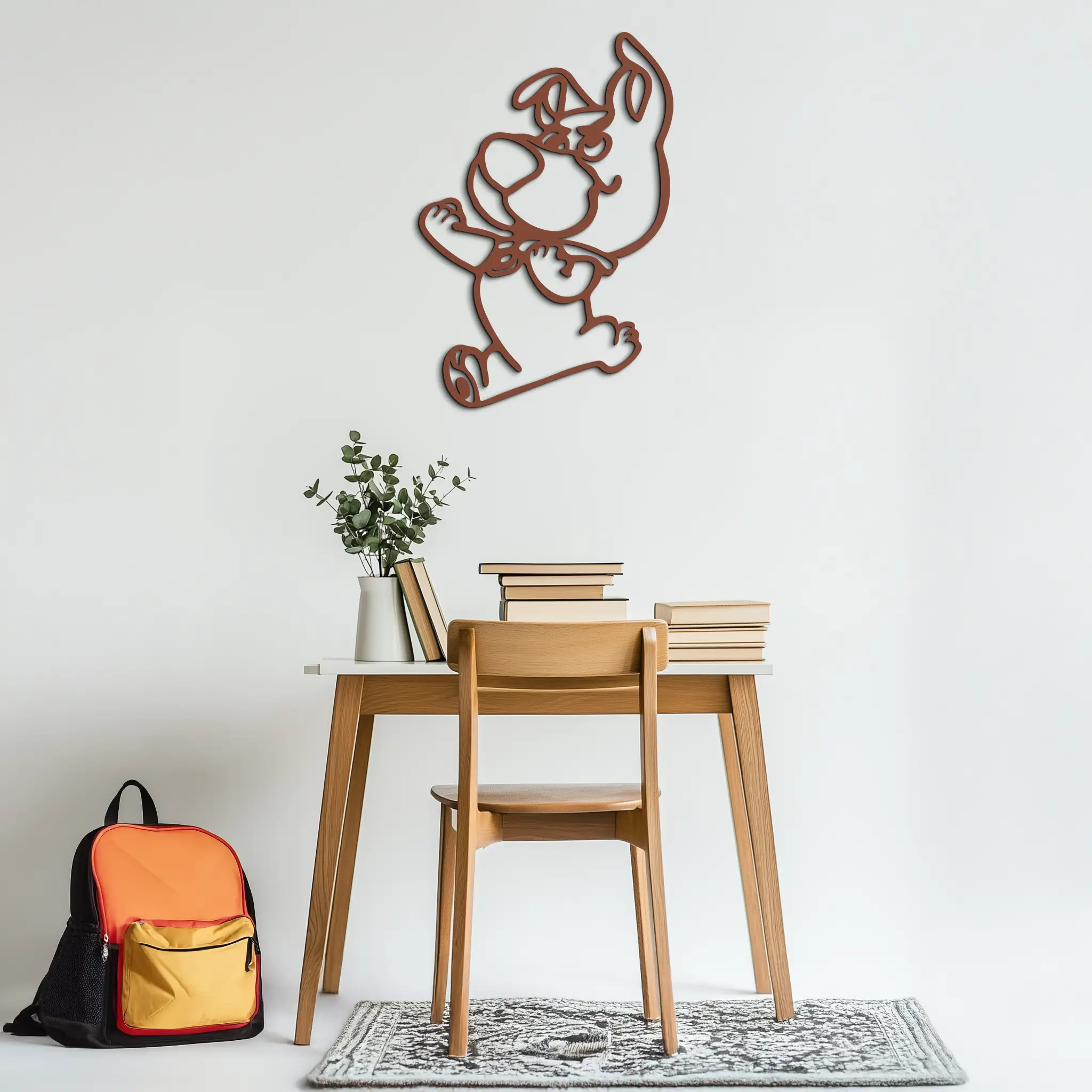 Scrappy-Doo Metal Wall Art – Playful Cartoon Character Silhouette for Fans- KAF658