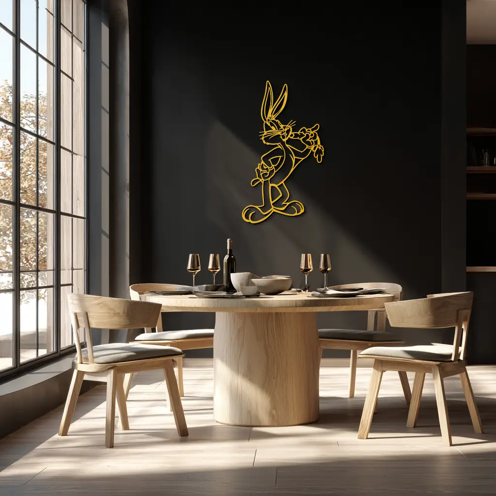 Bugs Bunny Metal Wall Art – Iconic Cartoon Character Silhouette for Fans- KAF660