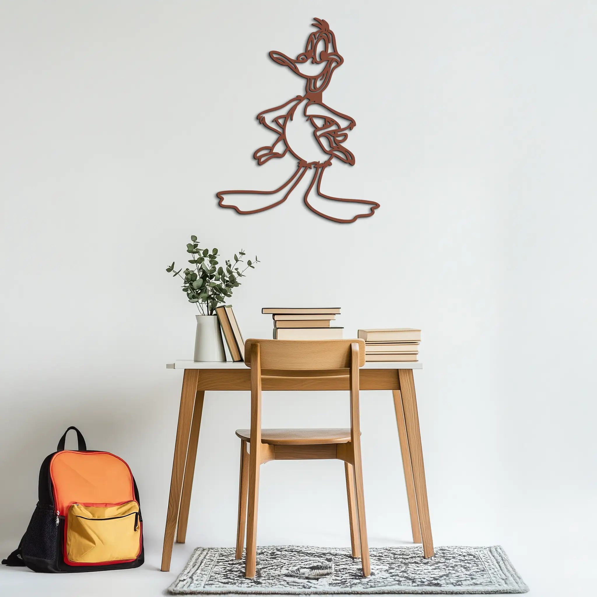 Daffy Duck Metal Wall Art – Classic Cartoon Character Silhouette for Fans- KAF663