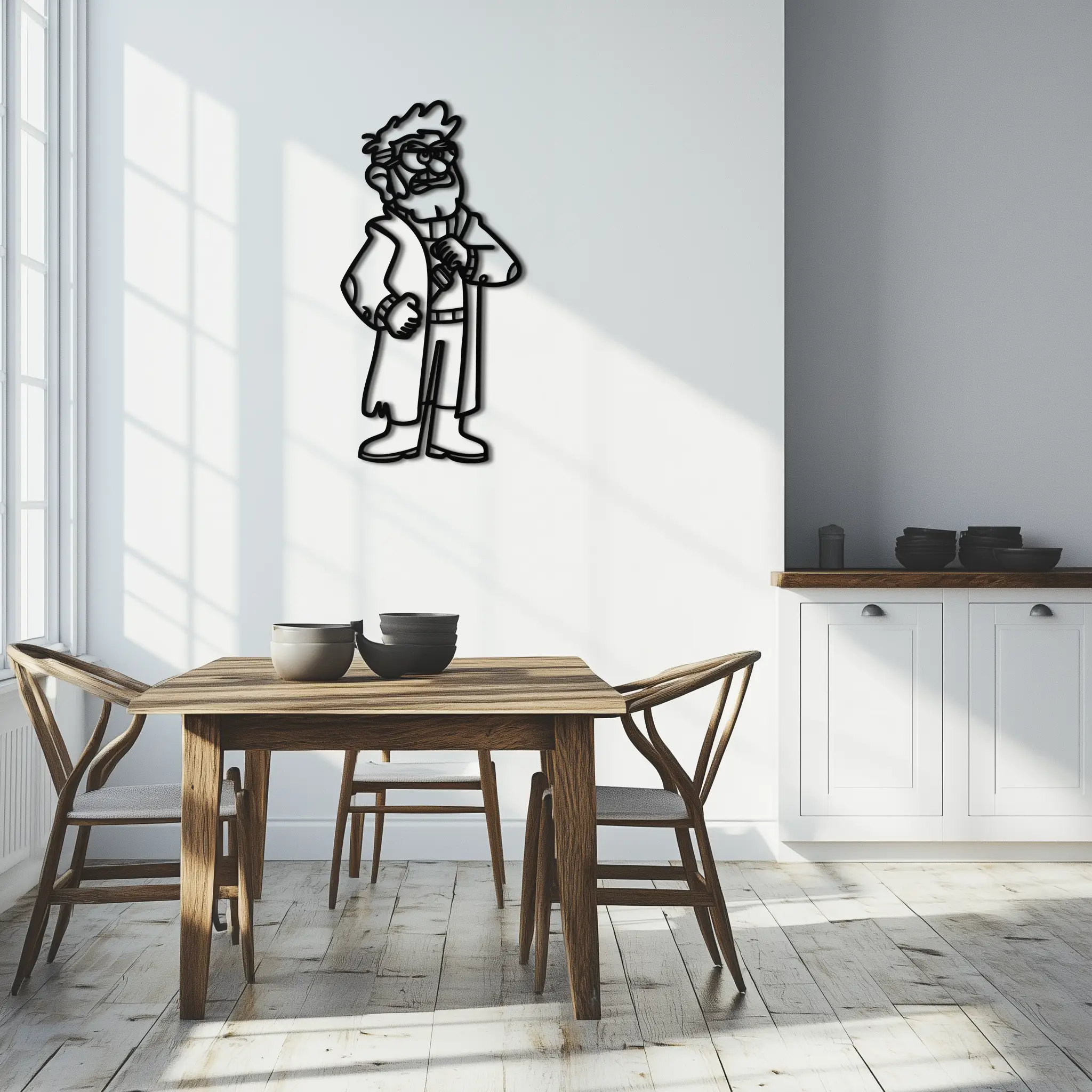 Stanford Pines Metal Wall Art – Gravity Falls-Inspired Silhouette for Fans- KAF664