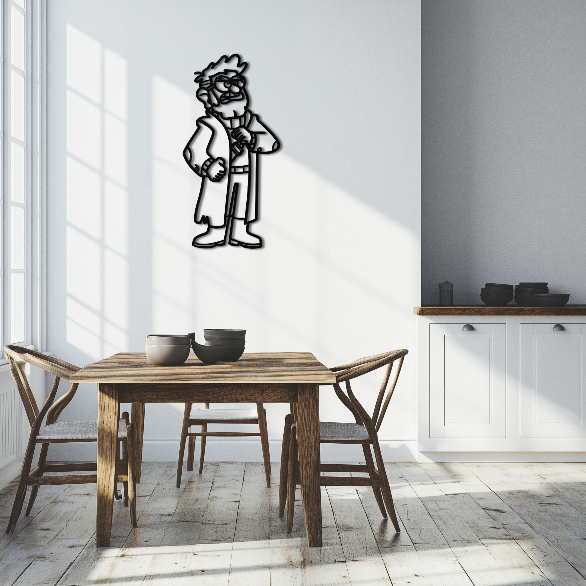 Stanford Pines Metal Wall Art – Gravity Falls-Inspired Silhouette for Fans- KAF664