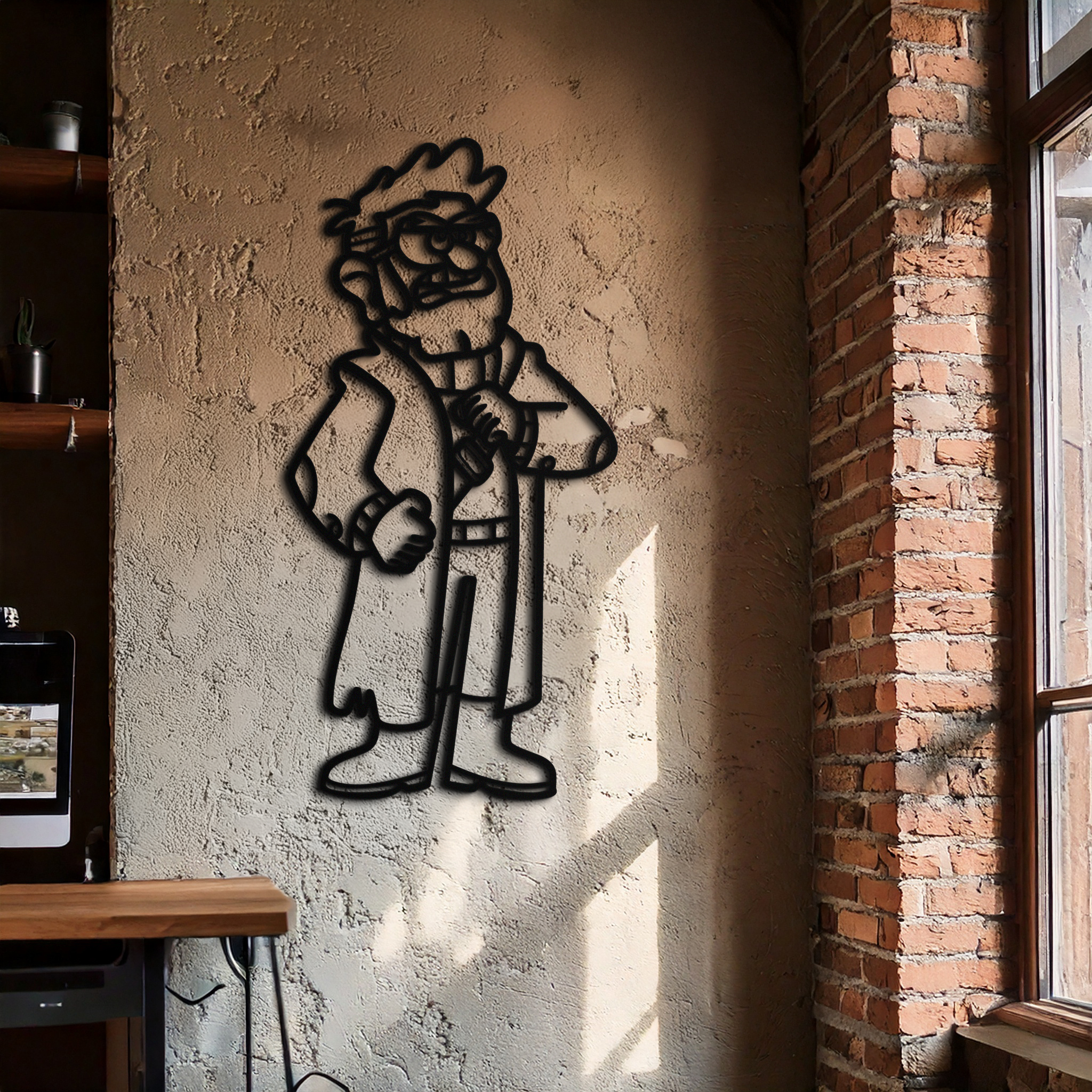 Stanford Pines Metal Wall Art – Gravity Falls-Inspired Silhouette for Fans- KAF664