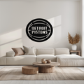 Detroit Pistons Metal Wall Art – Bold Basketball Logo Design for Sports Enthusiasts- KAF673