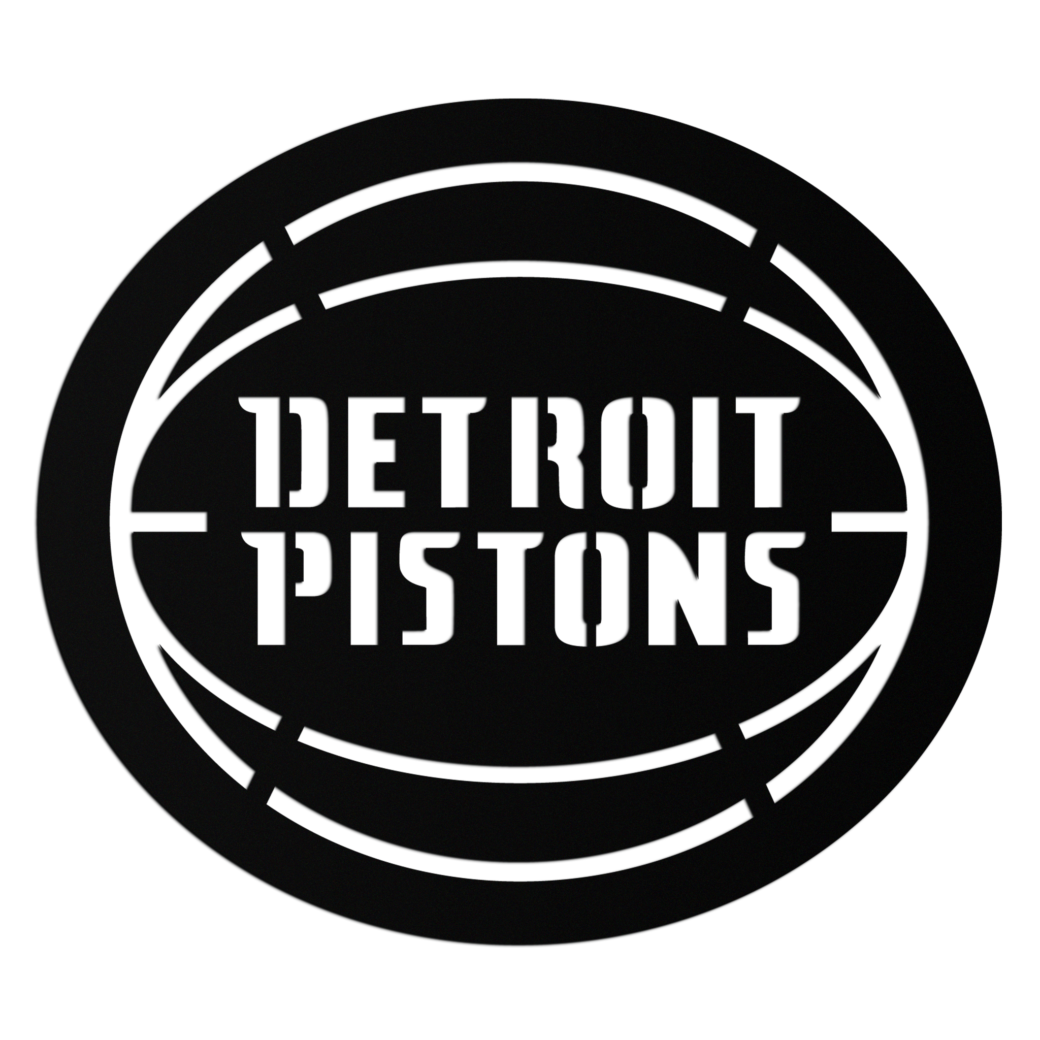 Detroit Pistons Metal Wall Art – Bold Basketball Logo Design for Sports Enthusiasts- KAF673