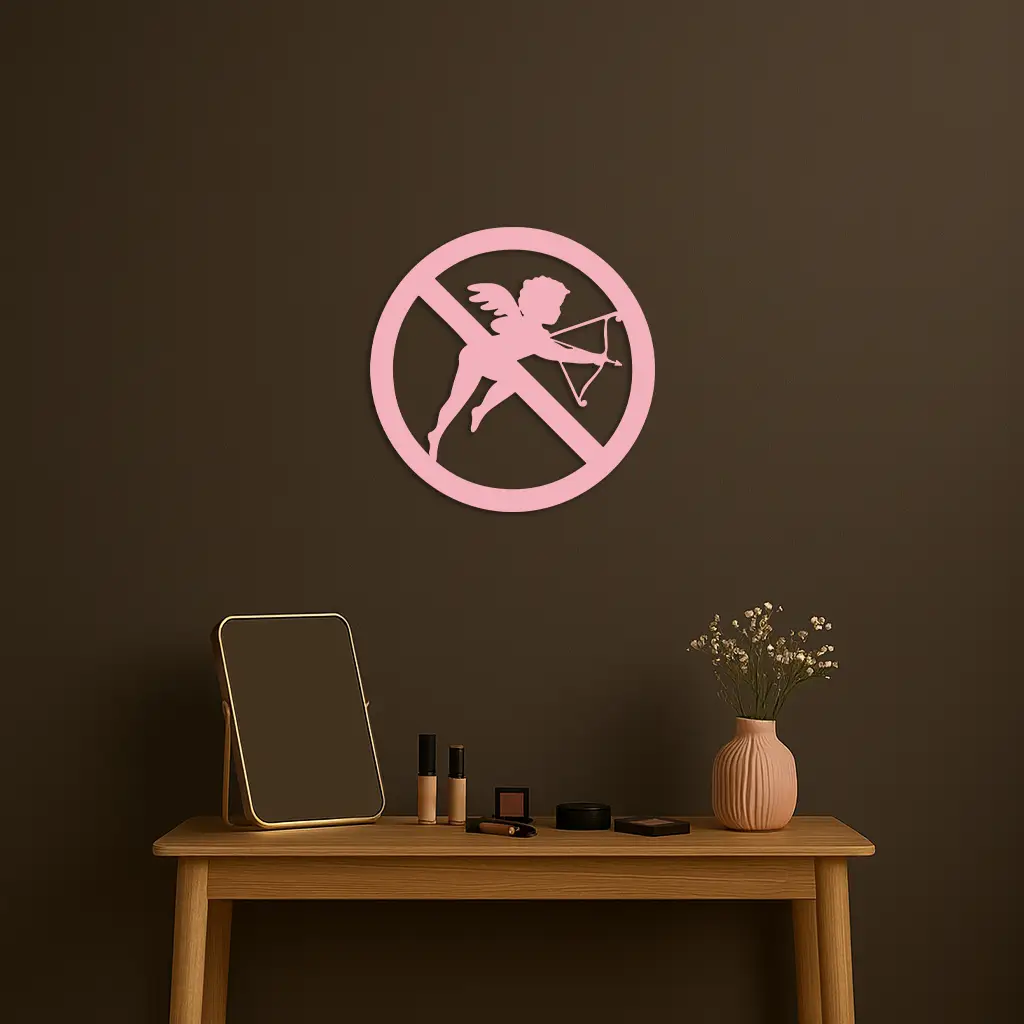 Anti-Cupid Metal Wall Art – Unique Valentine’s Day Decor - KAFGP029