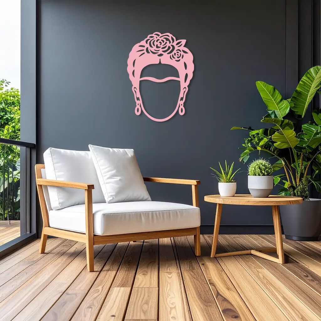 Frida Kahlo Silhouette Metal Wall Art – Iconic Feminine Artistic Home Decor - KAFGP032