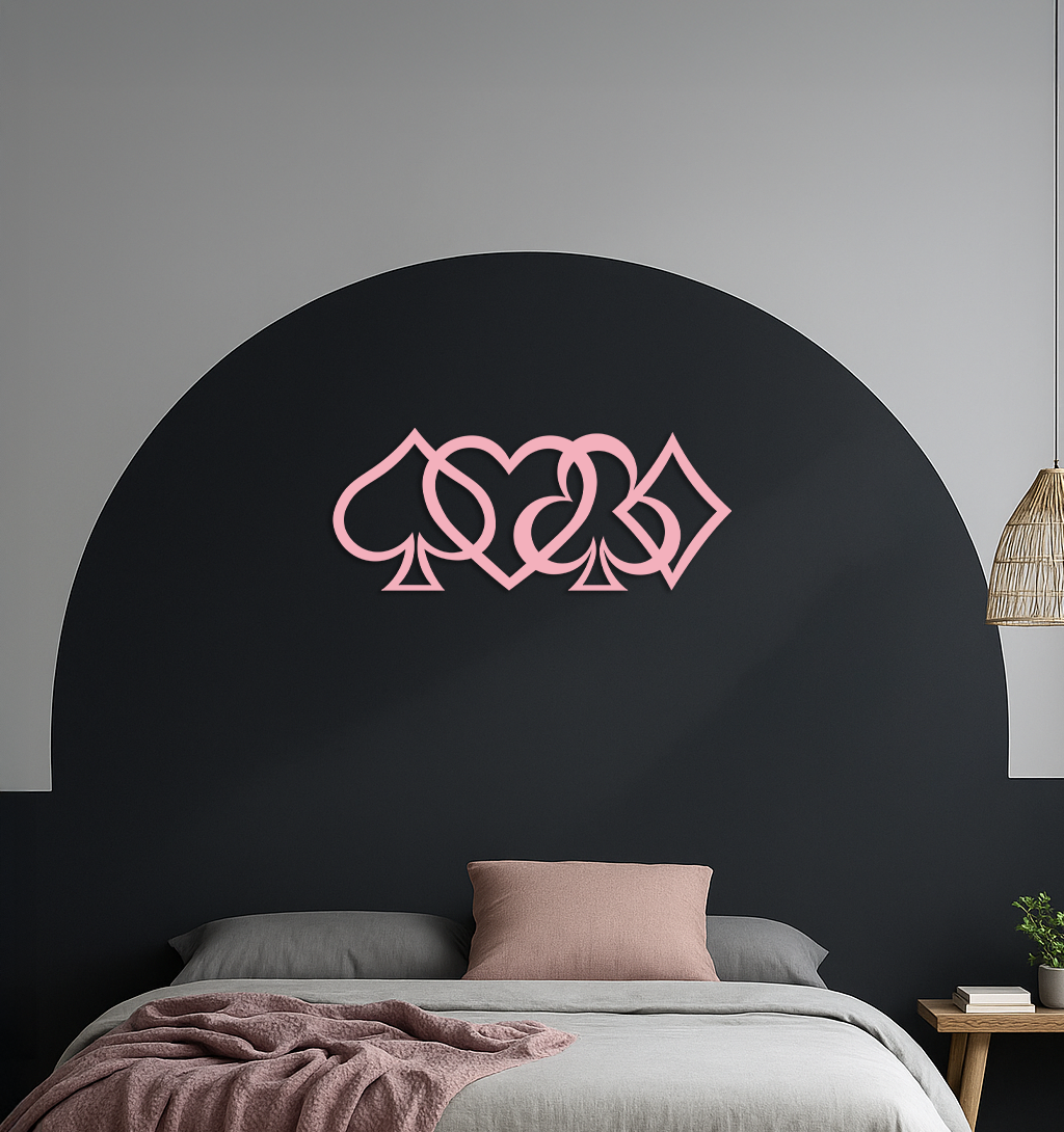 Playing Card Suits Metal Wall Art – Poker Club Design - KAFGP038