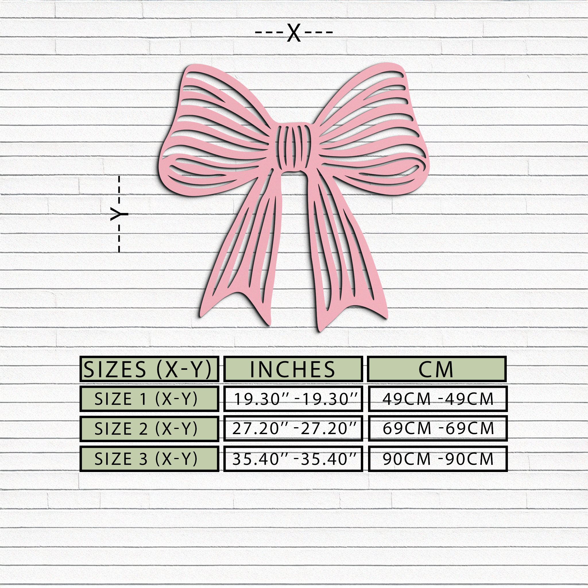 Elegant Bow Silhouette Metal Wall Art – Decorative Ribbon Design - KAFGP047