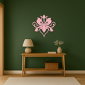 Ornamental Lotus Silhouette Metal Wall Art – Elegant Floral Decor - KAFGP053