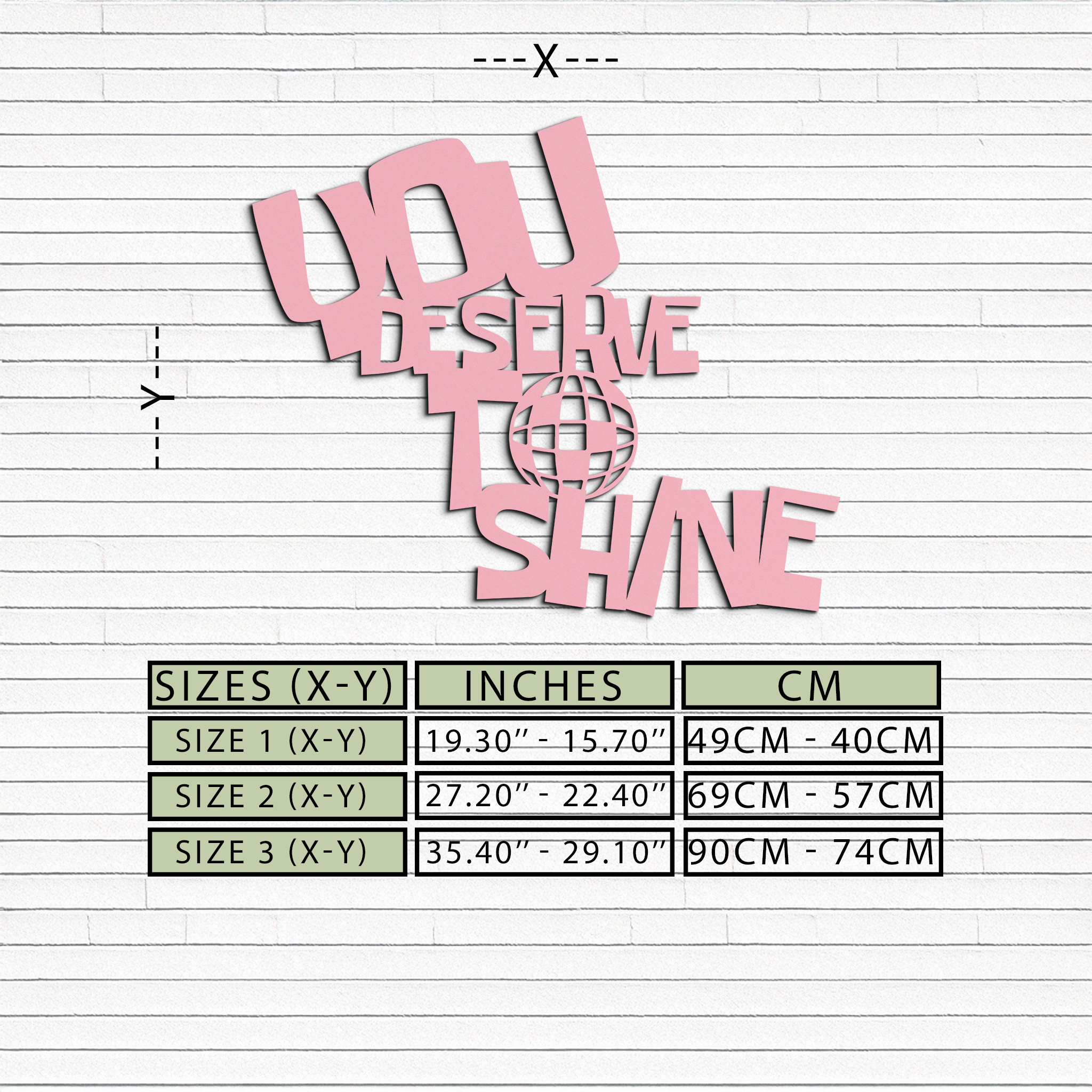 You Deserve to Shine Metal Wall Art – Motivational Disco Ball Design - KAFGP115