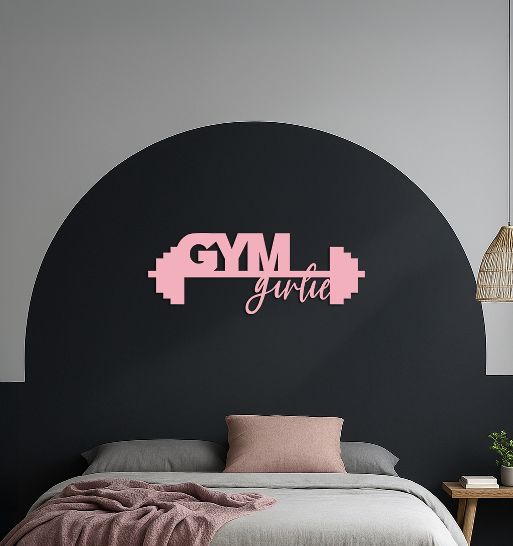 Gym Girlie Metal Wall Art – Fitness Motivational Home & Gym Decor - KAFGP121