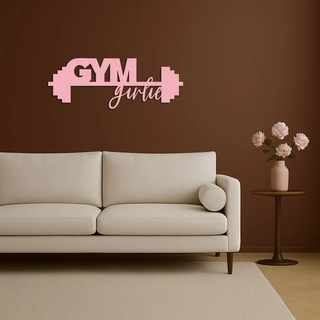 Gym Girlie Metal Wall Art – Fitness Motivational Home & Gym Decor - KAFGP121
