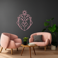 Leo Zodiac Metal Wall Art – Geometric Lion Horoscope Decor - KAFGP144