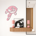 Powerpuff Girl Silhouette Modern Wall Art – Pink Metal Home Décor - KAFGP171