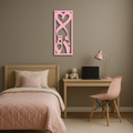 Ballet Shoes with Heart Silhouette – Pink Metal Wall Art - KAFGP183