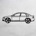Audi S4 Wall Art – Steel Silhouette with Spinning Wheels -KAFMEKA011
