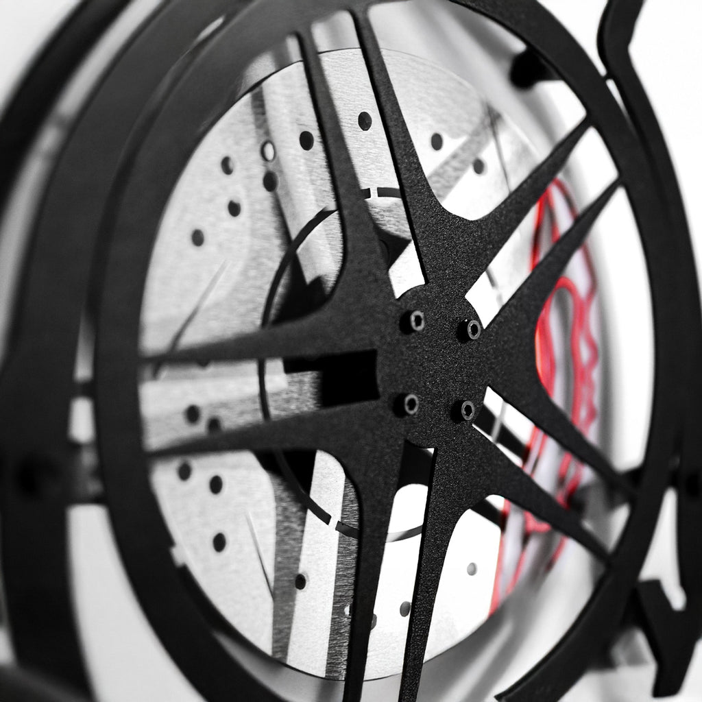 Honda S2000 Wall Art – JDM Steel Silhouette with Spinning Wheels-KAFMEKA029