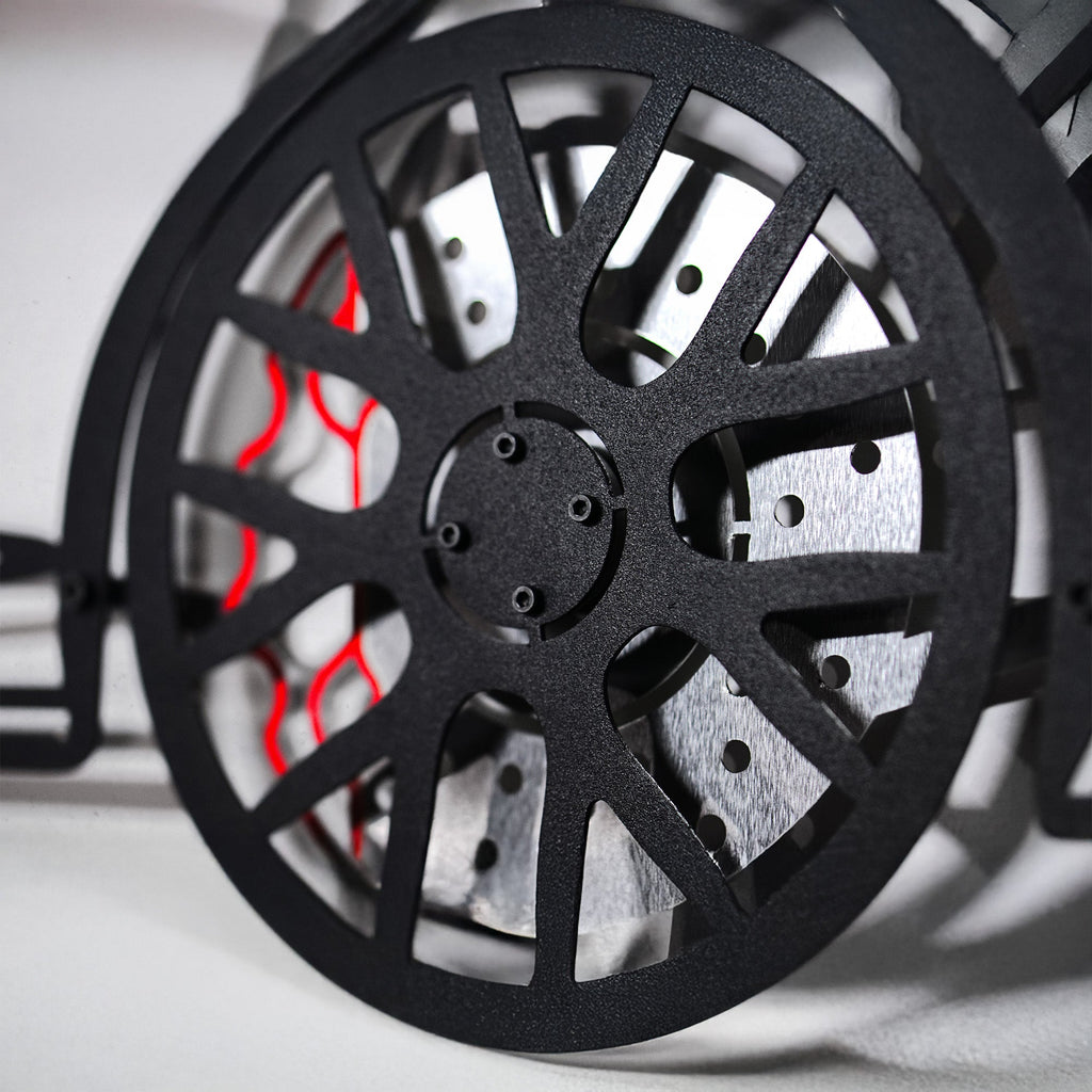 McLaren Wall Art – Exotic Supercar Steel Silhouette with Spinning Wheels-KAFMEKA031