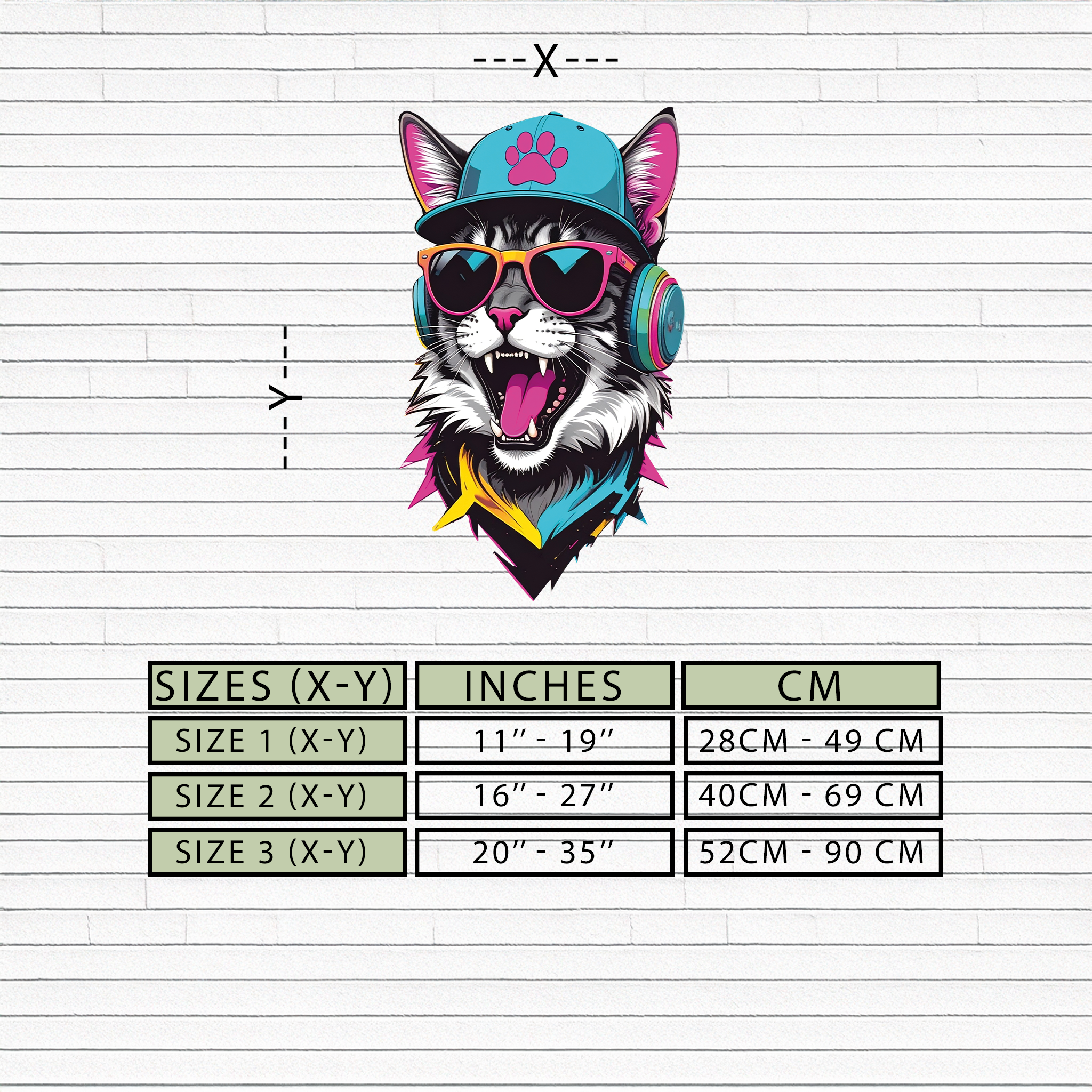 Cool Cat DJ Metal Wall Art – Street Style UV Decor-KAFUVM008