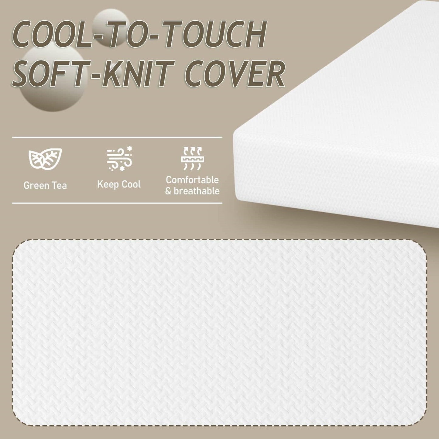 King size 10-inch Thick Medium Firm Cool Gel Memory Foam Mattress