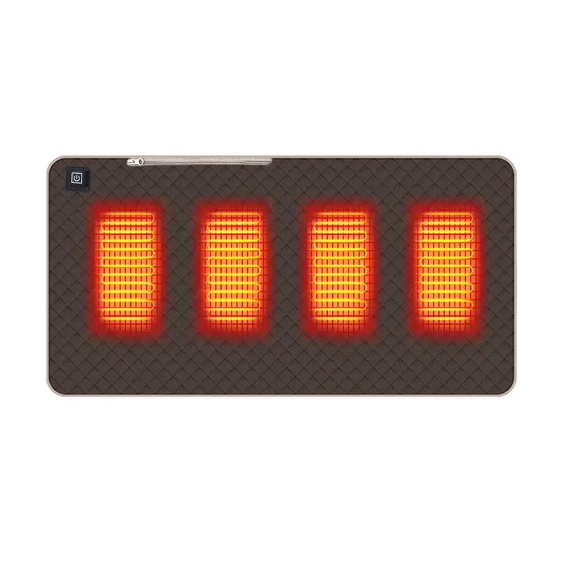 SmartTherm LITEGUEST Heated Seat Cushion, USB-powered portable chair pad with four heated panels