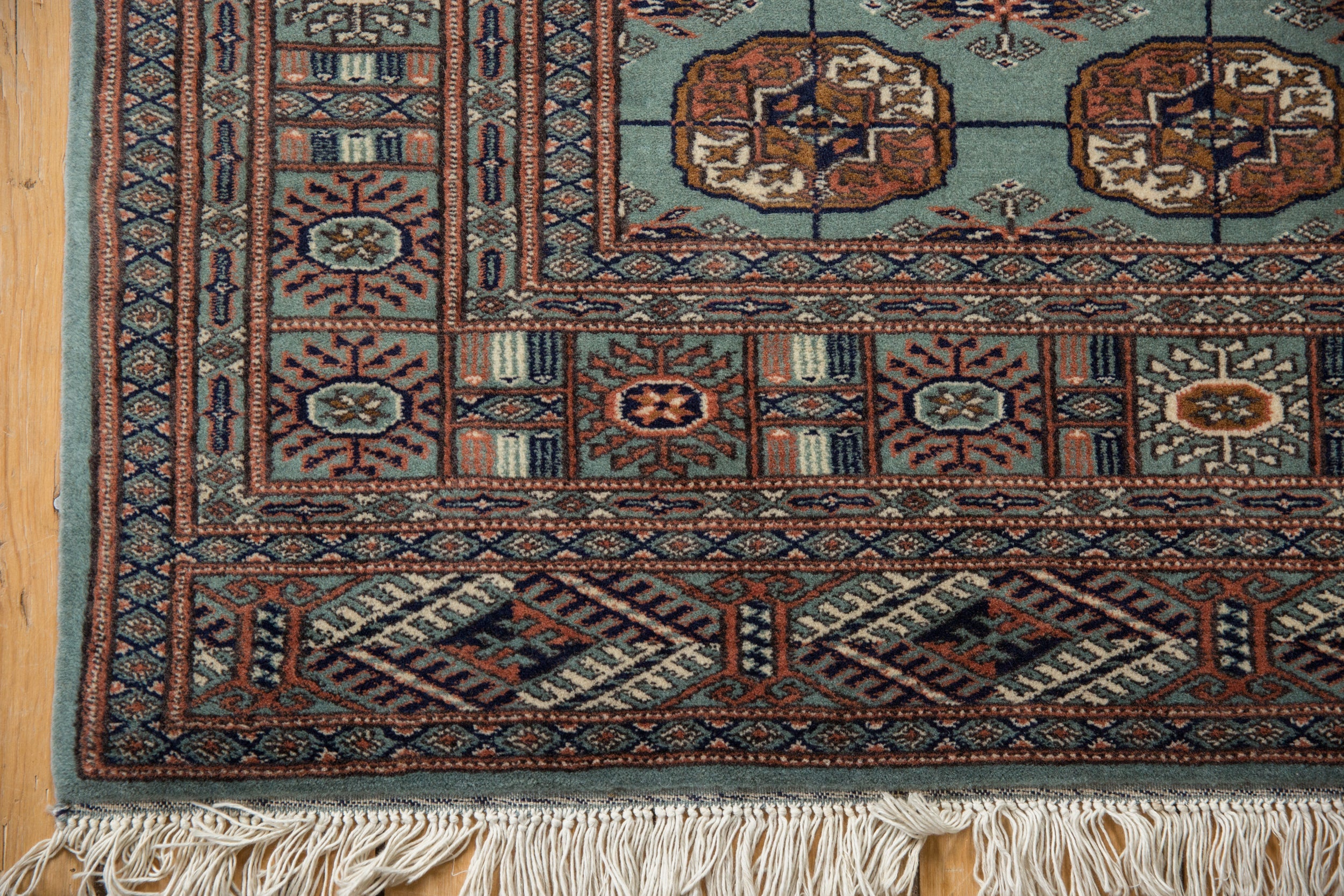 4x4.5 Vintage Fine Bokhara Square Rug