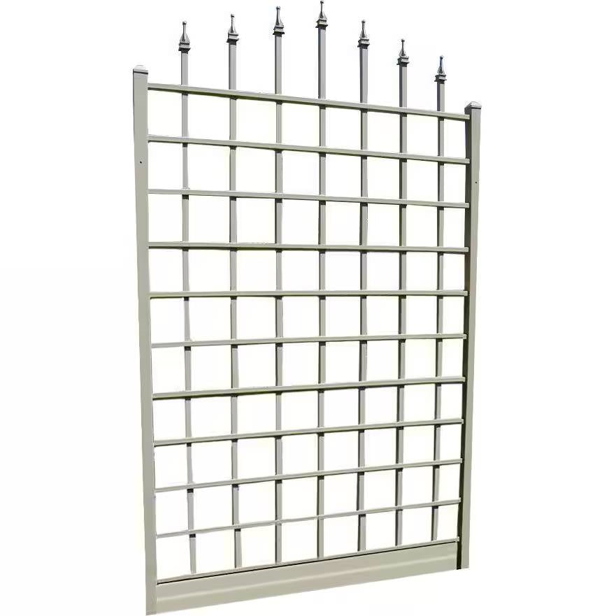 8-Foot Outdoor Garden Trellis in Mocha Brown Vinyl PVC