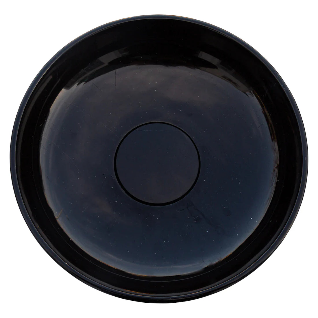 Toros Black Marble Above Vanity Bathroom Sink with center drain cap, 16-inch round