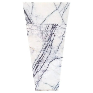 Natural Stone New York White Marble pedestal sink, cone-shaped stand-alone bathroom sink by Villohome