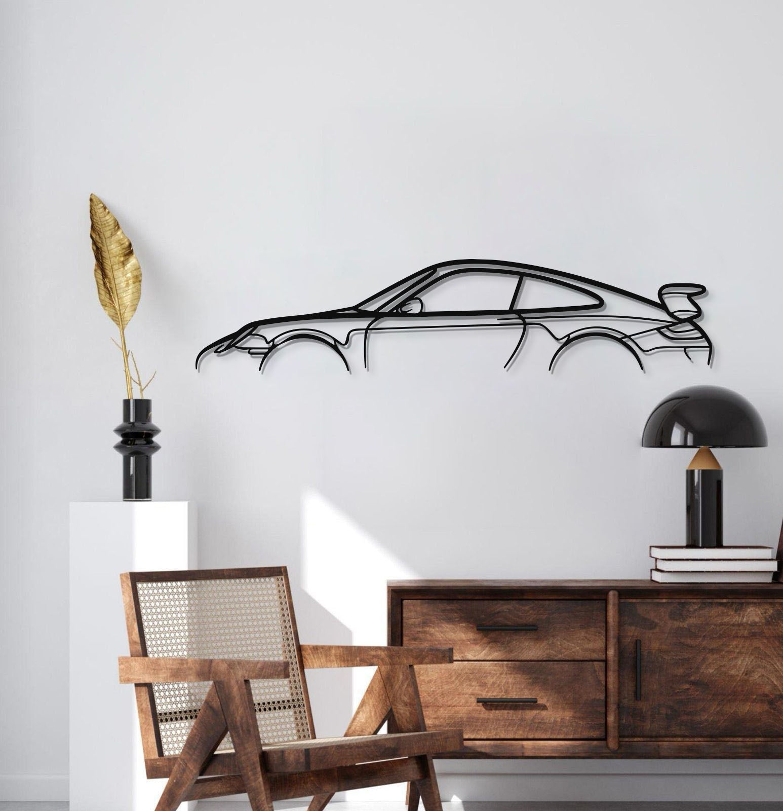 911 GT3 Model 997 Metal Car Wall Art - MT0856