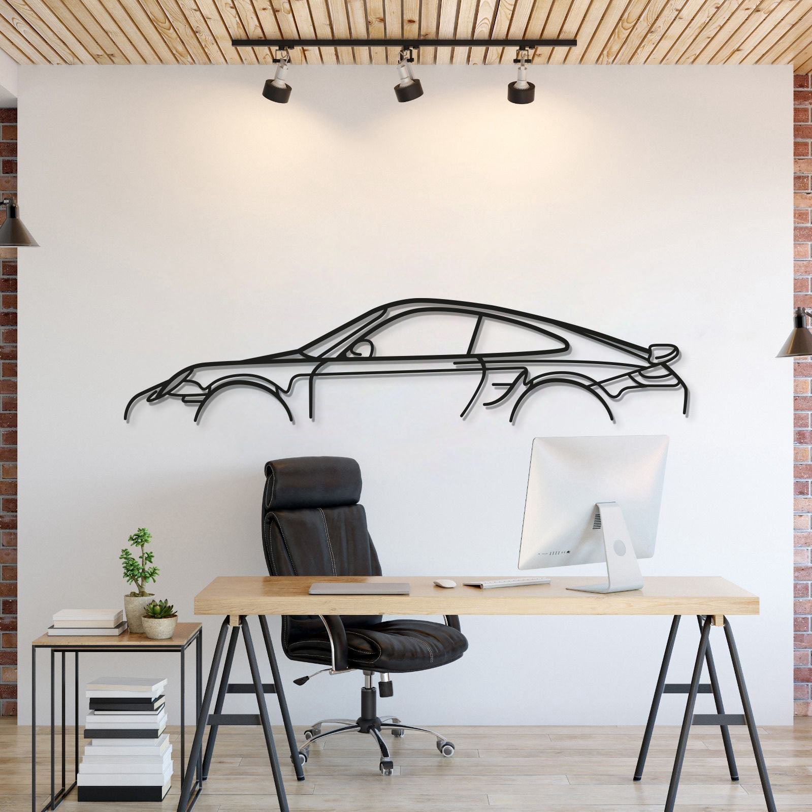 911 Turbo S Model 997 Metal Car Wall Art - MT0879