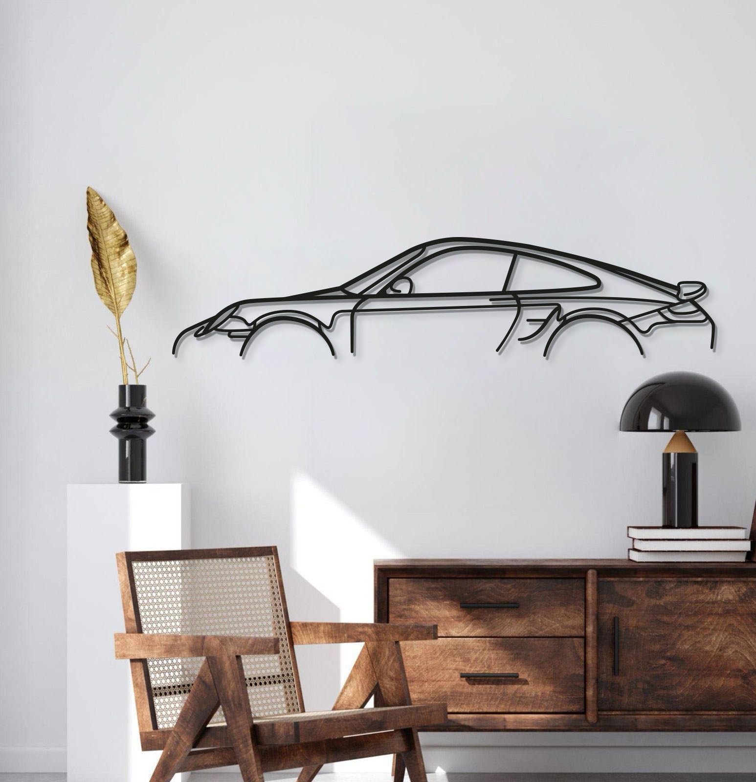 911 Turbo S Model 997 Metal Car Wall Art - MT0879