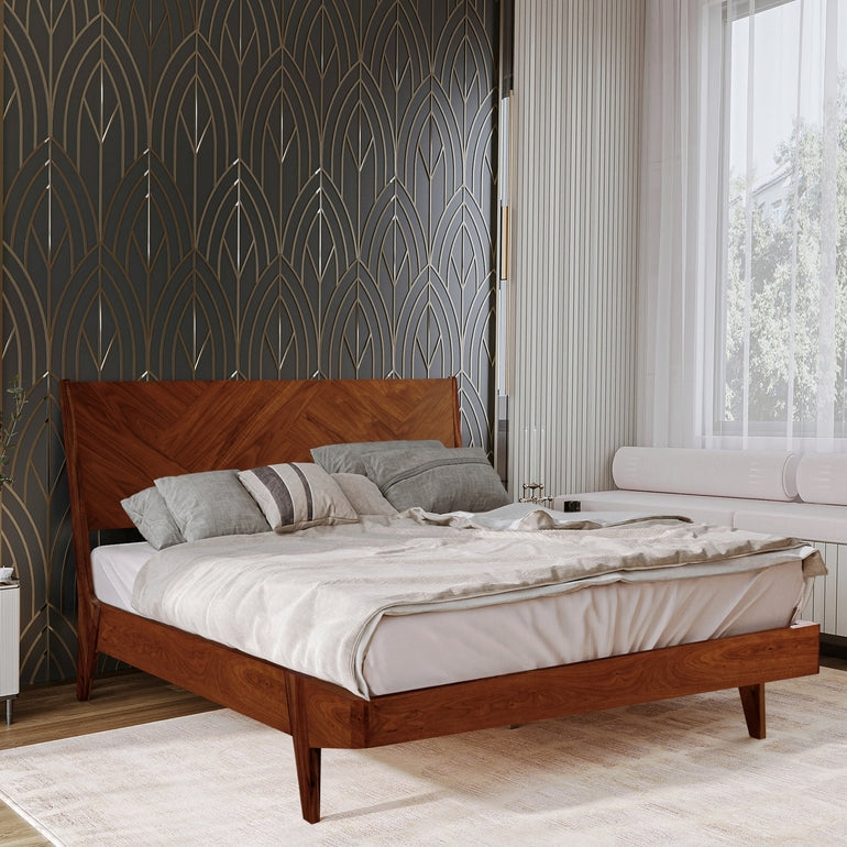 Rorns Gazelle Platform Bed Frame With Headboard for Ultimate Comfort